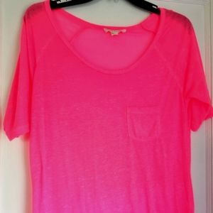 Highlighter pink oversized tee